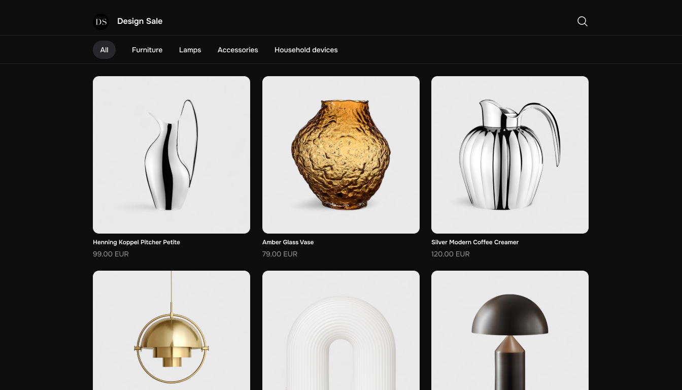 Product Catalog preview